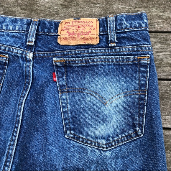 Vintage Levi's 505 1990 USA Made Bleach Faded Distressed Denim Jeans 34 x 29 - Picture 6 of 17
